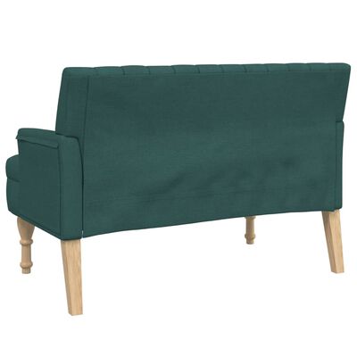 vidaXL Banc avec coussins vert foncé 113x64,5x75,5 cm tissu