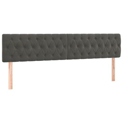 vidaXL Sommier à lattes de lit et matelas Gris foncé 200x200cm Velours