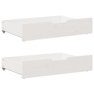 vidaXL Cadre de lit sans matelas blanc 200x200 cm bois massif de pin