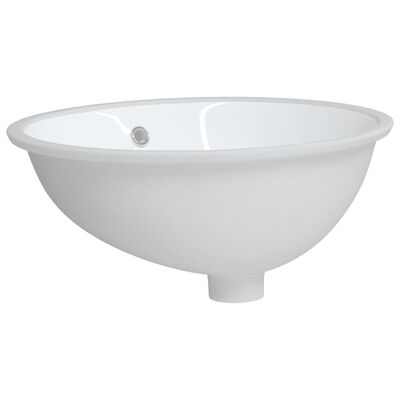 vidaXL Évier de salle de bain blanc 49x40,5x21 cm ovale céramique