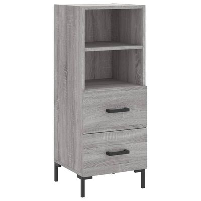 vidaXL Buffet haut Sonoma gris 34,5x34x180 cm Bois d'ingénierie