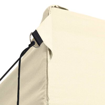 vidaXL Tente pliable avec 4 parois latéraux 3 x 4,5 m Blanc crème