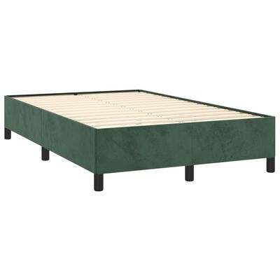 vidaXL Sommier à lattes de lit avec matelas vert foncé 120x190 cm