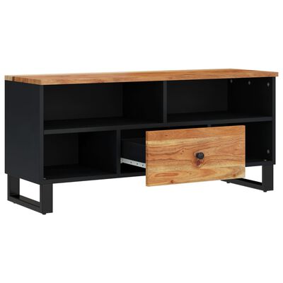 vidaXL Meuble TV 100x33x46 cm bois d'acacia solide et d'ingénierie