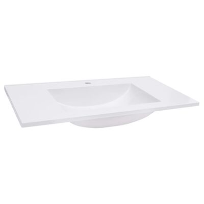 vidaXL Lavabo encastré 750x460x130 mm SMC Blanc