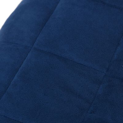 vidaXL Couverture lestée Bleu 220x240 cm 15 kg Tissu