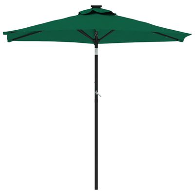 vidaXL Parasol de jardin avec mât en acier vert 225x225x212 cm