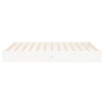 vidaXL Cadre de lit sans matelas blanc bois massif 140x200 cm