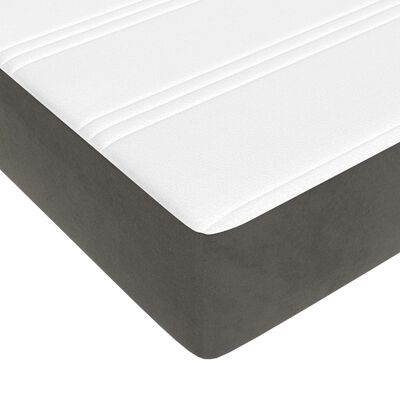 vidaXL Matelas de lit à ressorts ensachés Gris foncé 160x200x20 cm