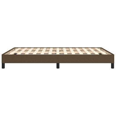 vidaXL Cadre de lit sans matelas marron foncé 140x200 cm tissu