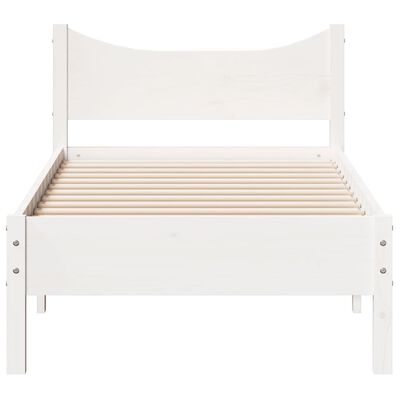 vidaXL Cadre de lit sans matelas blanc 100x200 cm bois de pin massif