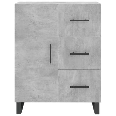 vidaXL Buffet gris béton 69,5x34x90 cm bois d'ingénierie