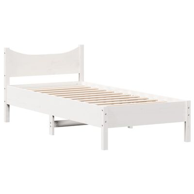 vidaXL Cadre de lit sans matelas blanc 100x200 cm bois de pin massif