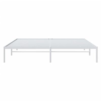 vidaXL Cadre de lit métal sans matelas blanc 193x203 cm