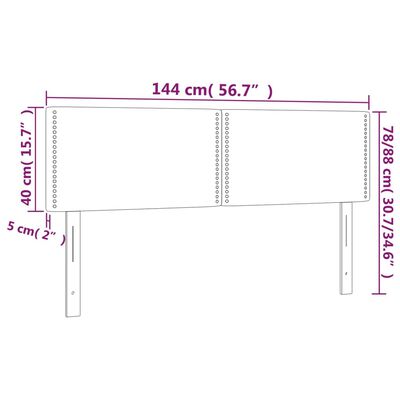 vidaXL Têtes de lit 2 pcs Vert 72x5x78/88 cm Tissu