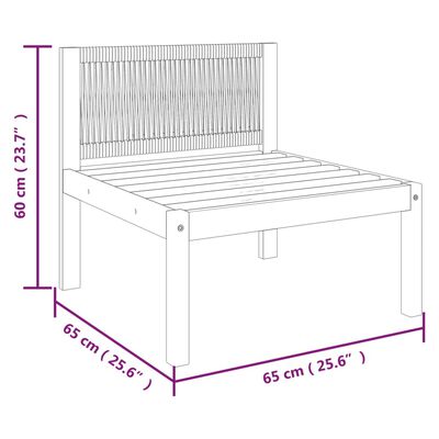 vidaXL Salon de jardin 7 pcs avec coussins Crème Bois d'acacia solide