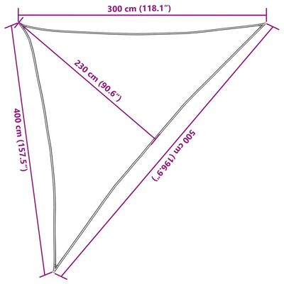 vidaXL Voile d'ombrage 160 g/m² Vert foncé 3x4x5 m PEHD