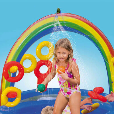 Intex Piscine gonflable Rainbow Ring Play Center 297x193x135cm 57453NP