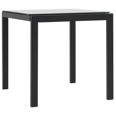 vidaXL Chaises longues lot de 2 table Résine tressée et textilène Noir