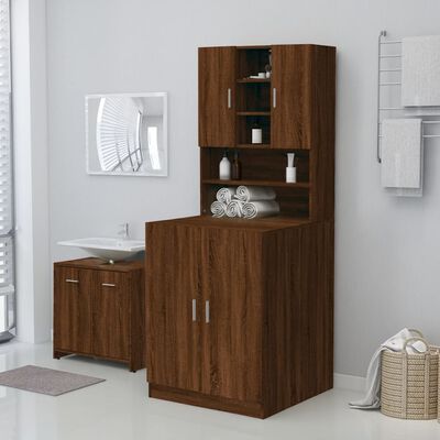 vidaXL Meuble pour machine à laver Chêne marron 71x71,5x91,5 cm