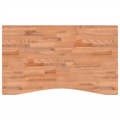 vidaXL Dessus de bureau 100x(55-60)x1,5 cm bois massif de hêtre