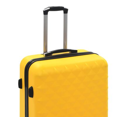 vidaXL Valise rigide 3 pcs Jaune ABS