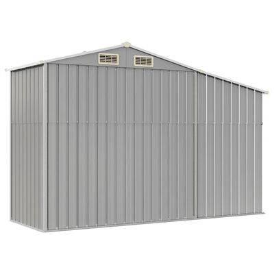 vidaXL Abri de jardin gris 277x93x179 cm acier galvanisé