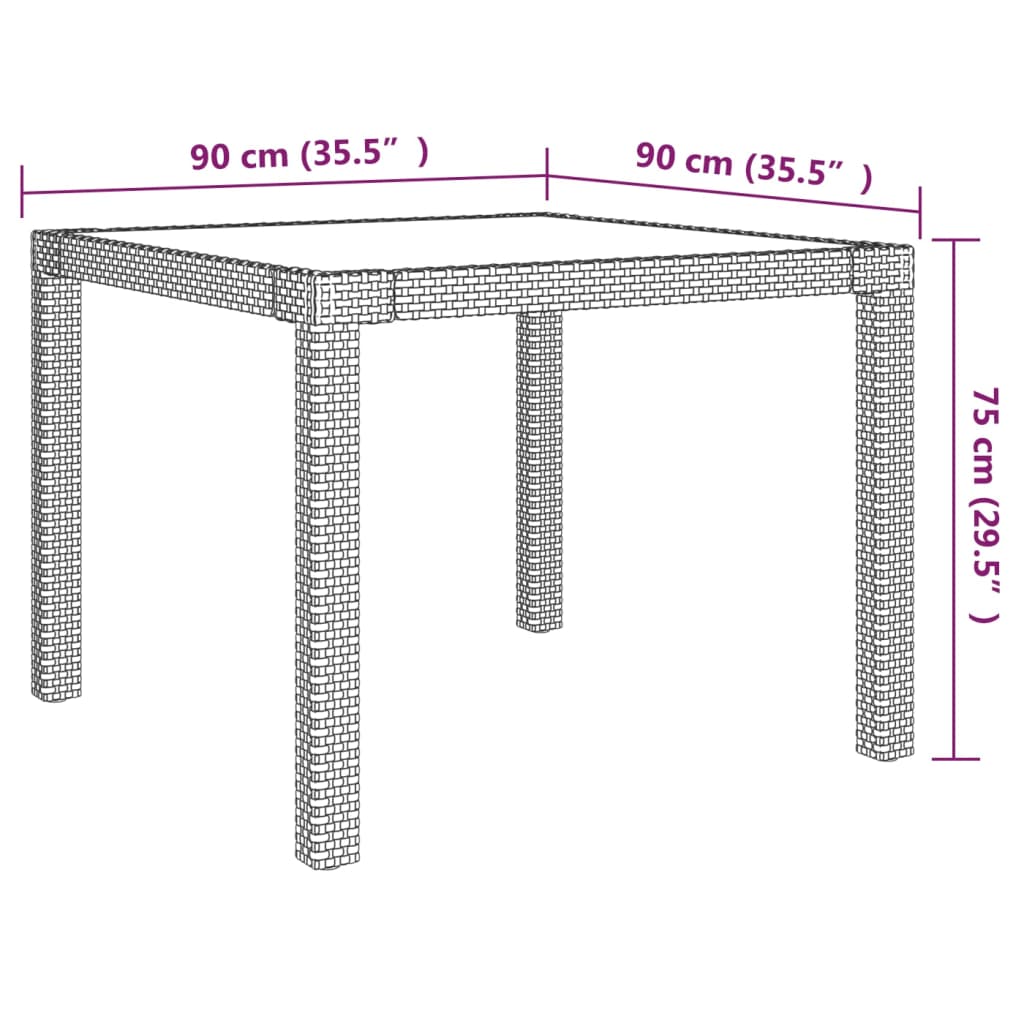 vidaXL Ensemble à manger d'extérieur 5pcs coussins résine tressée gris