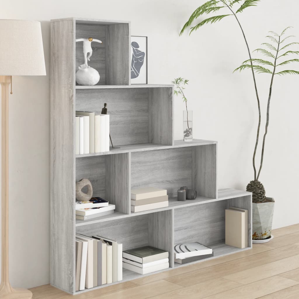 vidaXL Armoire à livres Sonoma gris 155x24x160 cm