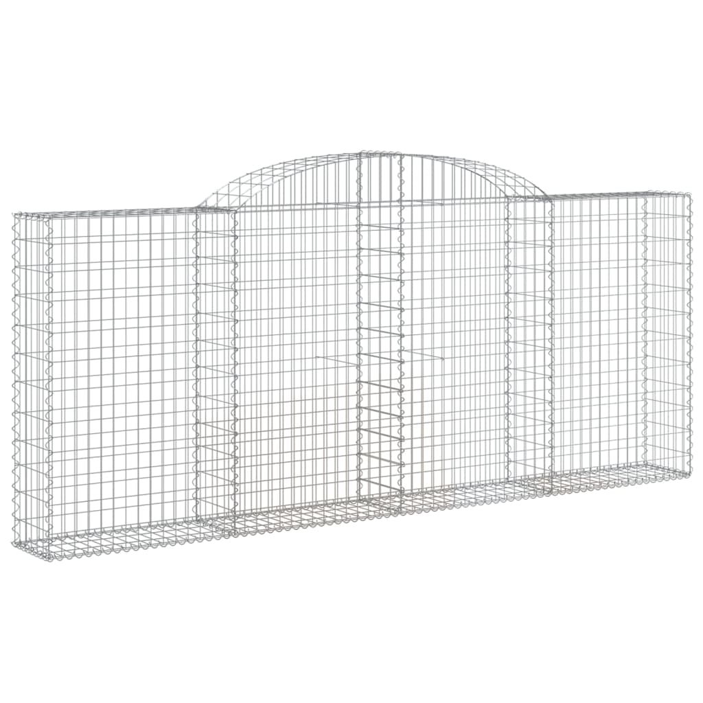 vidaXL Paniers à gabions arqués 6 pcs 300x30x120/140 cm fer galvanisé