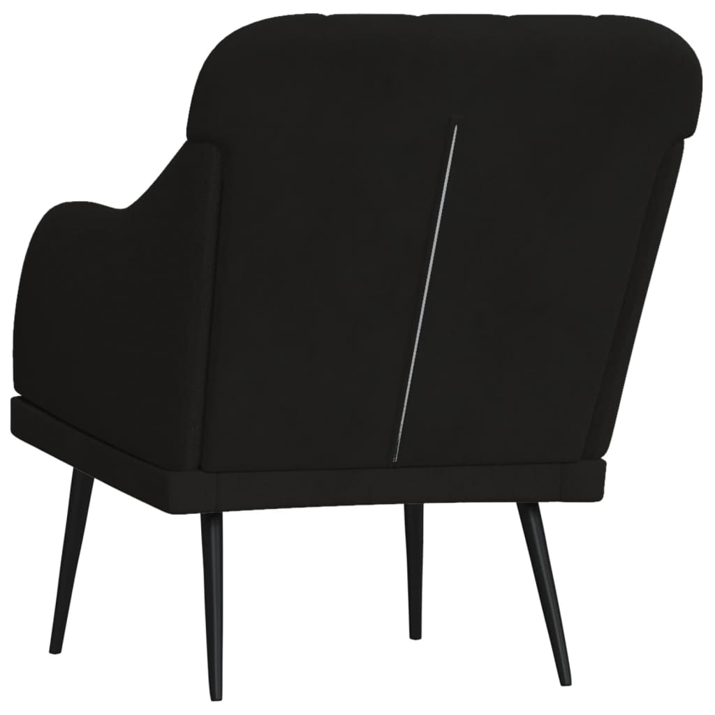 vidaXL Fauteuil Noir 63x76x80 cm Velours