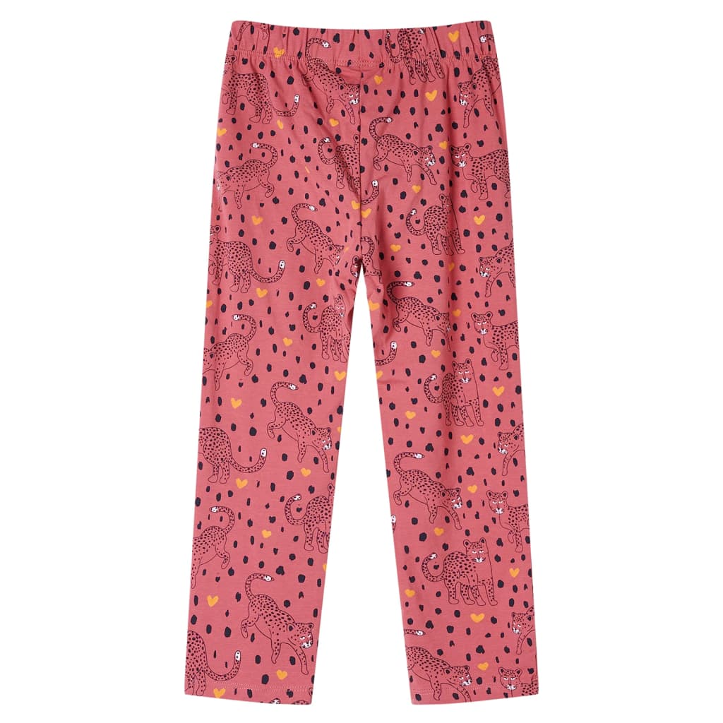 Pyjamas enfants à manches longues rose ancien 104