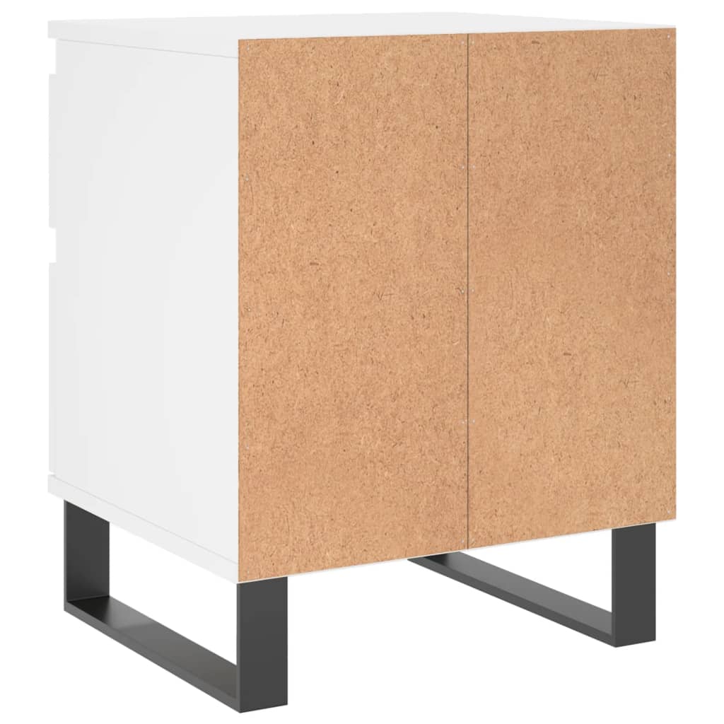 vidaXL Tables de chevet 2 pcs blanc 40x35x50 cm bois d’ingénierie