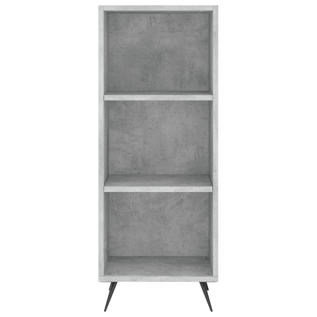 vidaXL Buffet haut Gris béton 34,5x34x180 cm Bois d'ingénierie