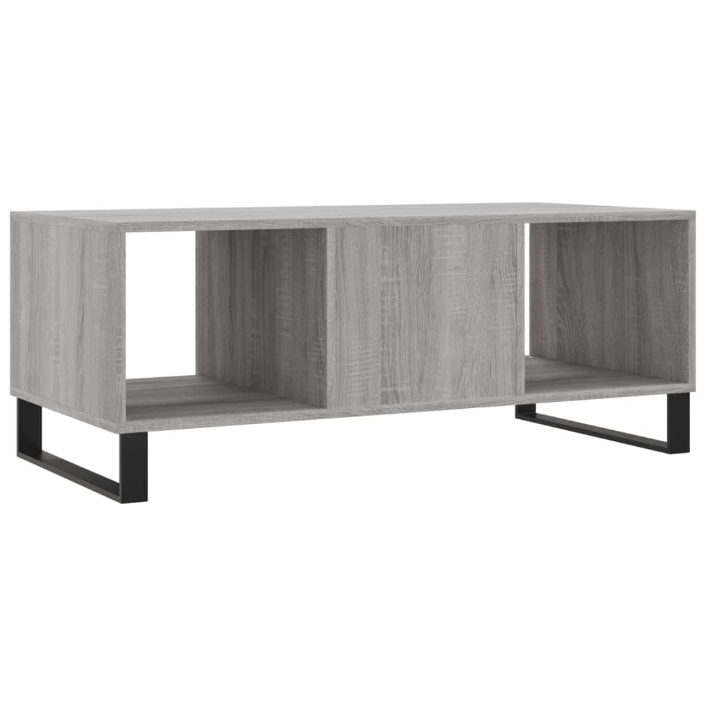 vidaXL Table basse sonoma gris 102x50x40 cm bois d'ingénierie