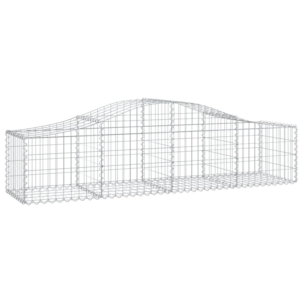 vidaXL Paniers à gabions arqués 4 pcs 200x50x40/60 cm fer galvanisé