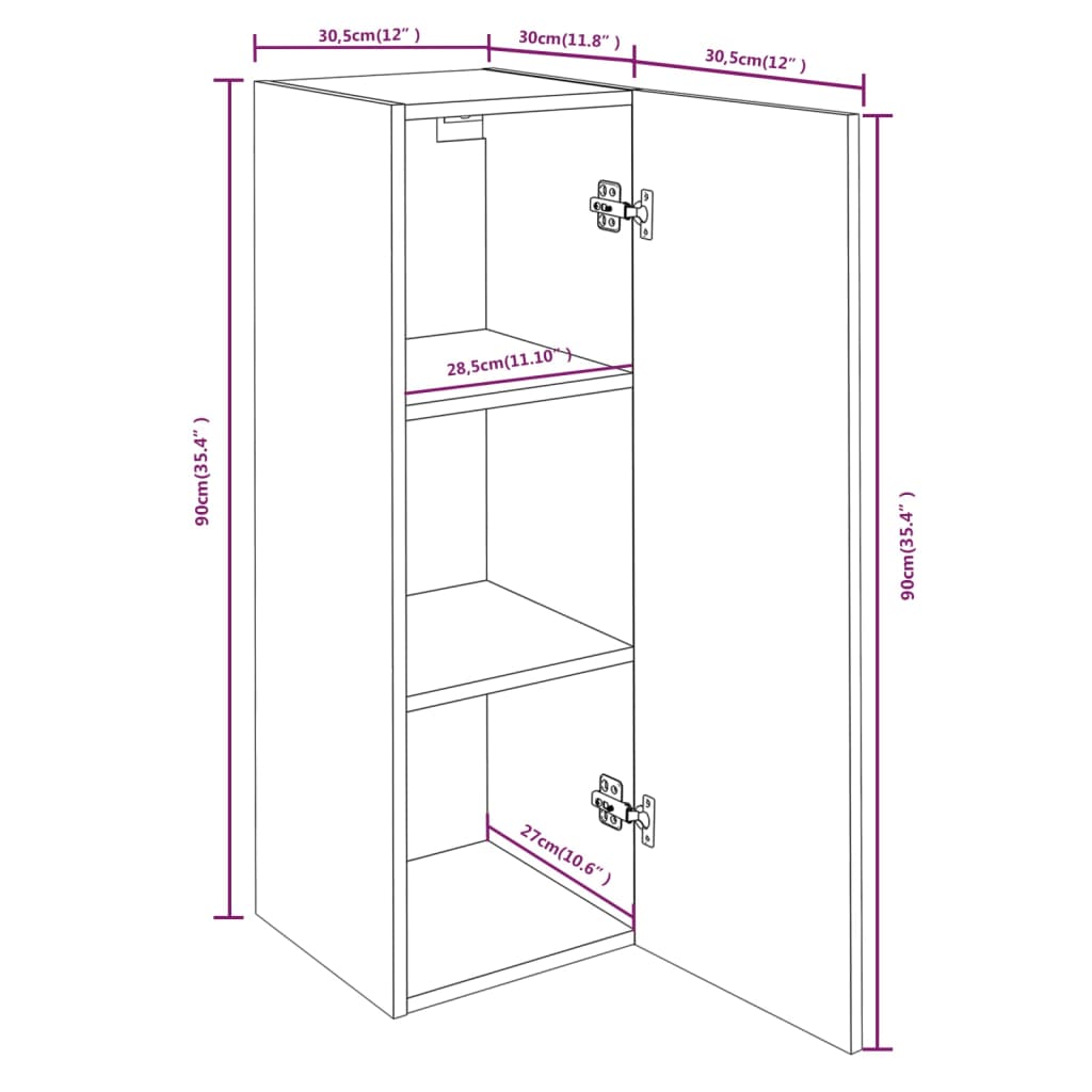 vidaXL Ensemble de meubles TV 8 pcs Gris béton Bois d'ingénierie