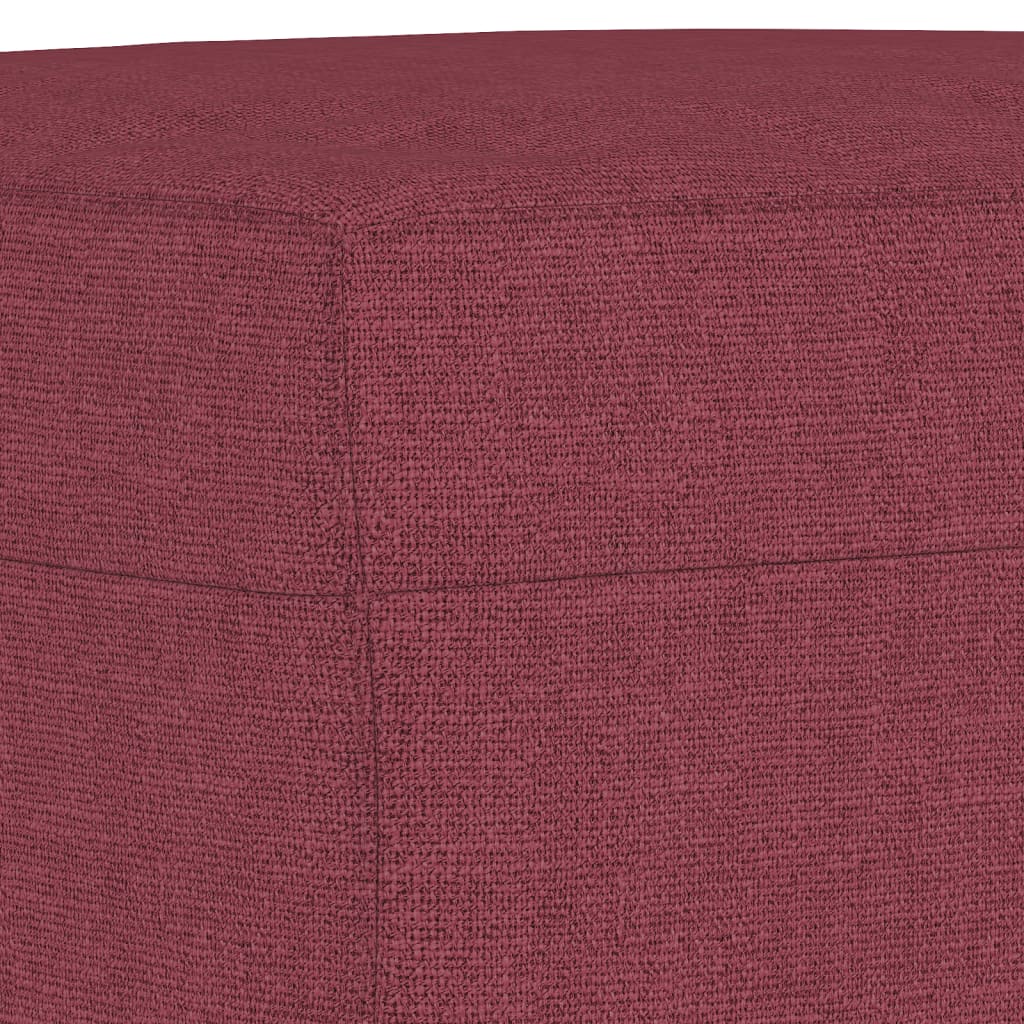 vidaXL Ensemble de canapés 3 pcs avec coussins Rouge bordeaux Tissu