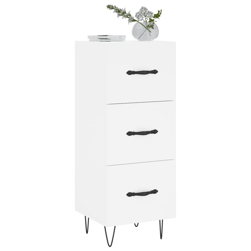 vidaXL Buffet blanc 34,5x34x90 cm bois d'ingénierie