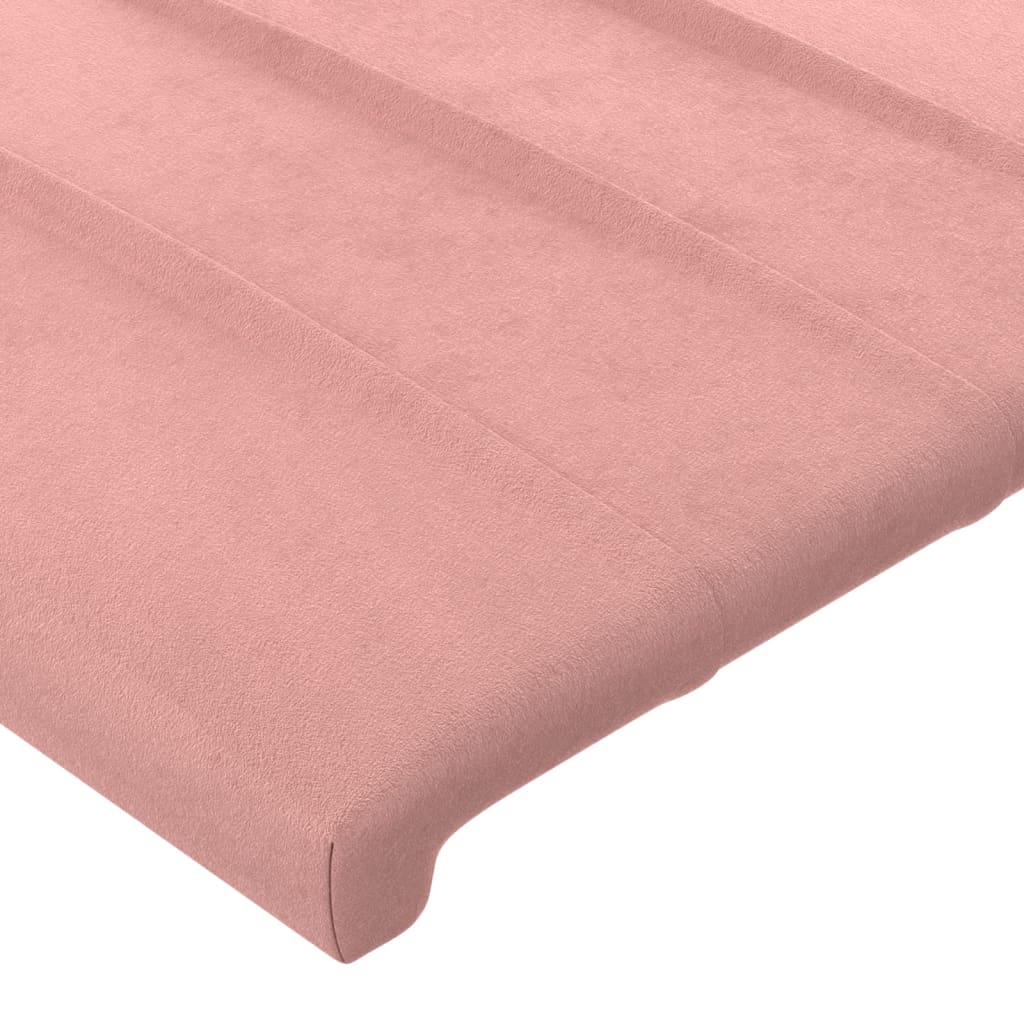 vidaXL Tête de lit Rose 80x5x78/88 cm Velours