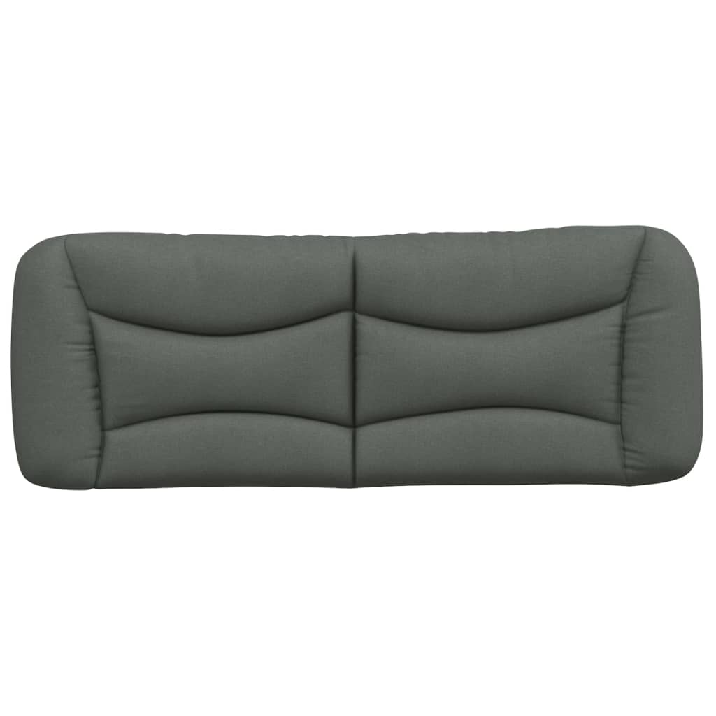 vidaXL Coussin de tête de lit gris foncé 120 cm tissu