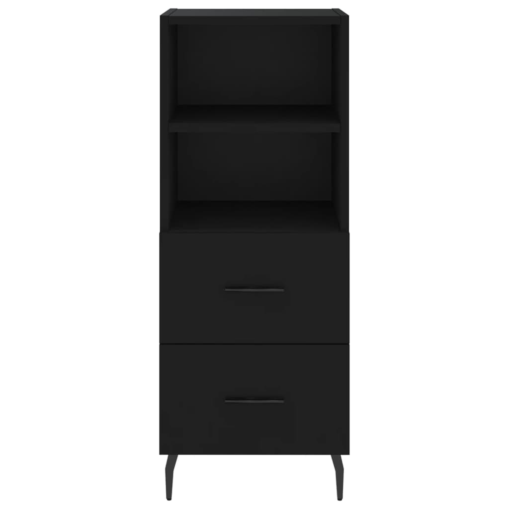 vidaXL Buffet Noir 34,5x34x90 cm Bois d'ingénierie