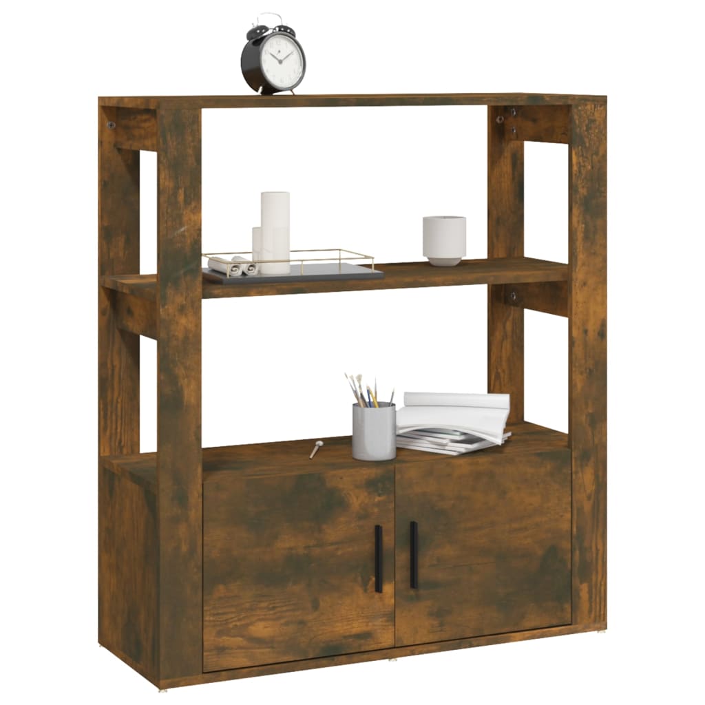 vidaXL Buffet Chêne fumé 80x30x90 cm Bois d'ingénierie