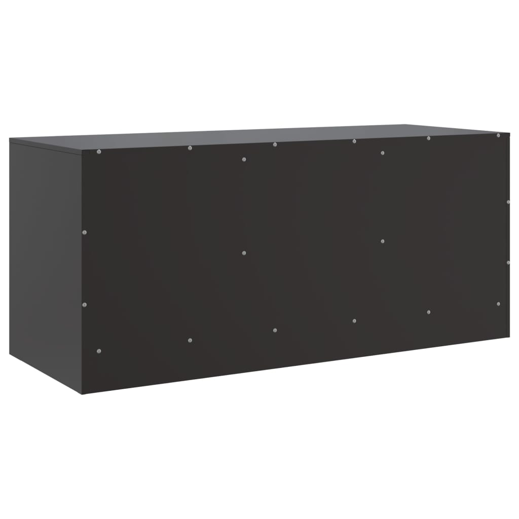 vidaXL Meuble TV noir 99x39x44 cm acier