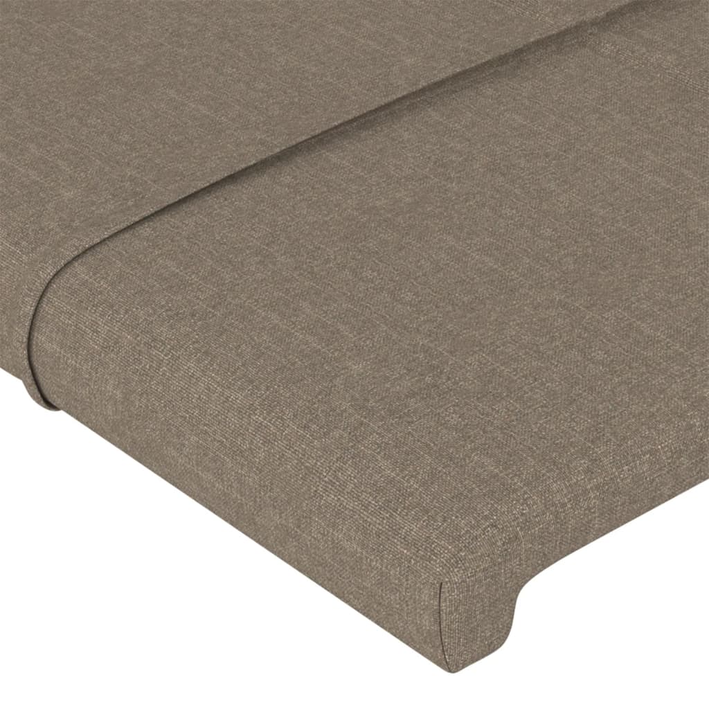 vidaXL Tête de lit à LED Taupe 100x5x118/128 cm Tissu