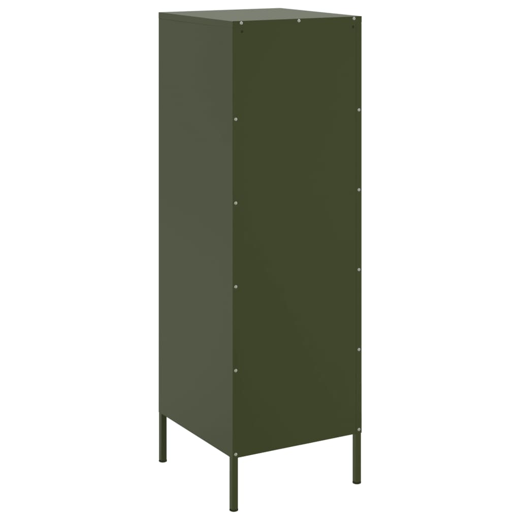 vidaXL Buffet vert olive 36x39x113 cm acier