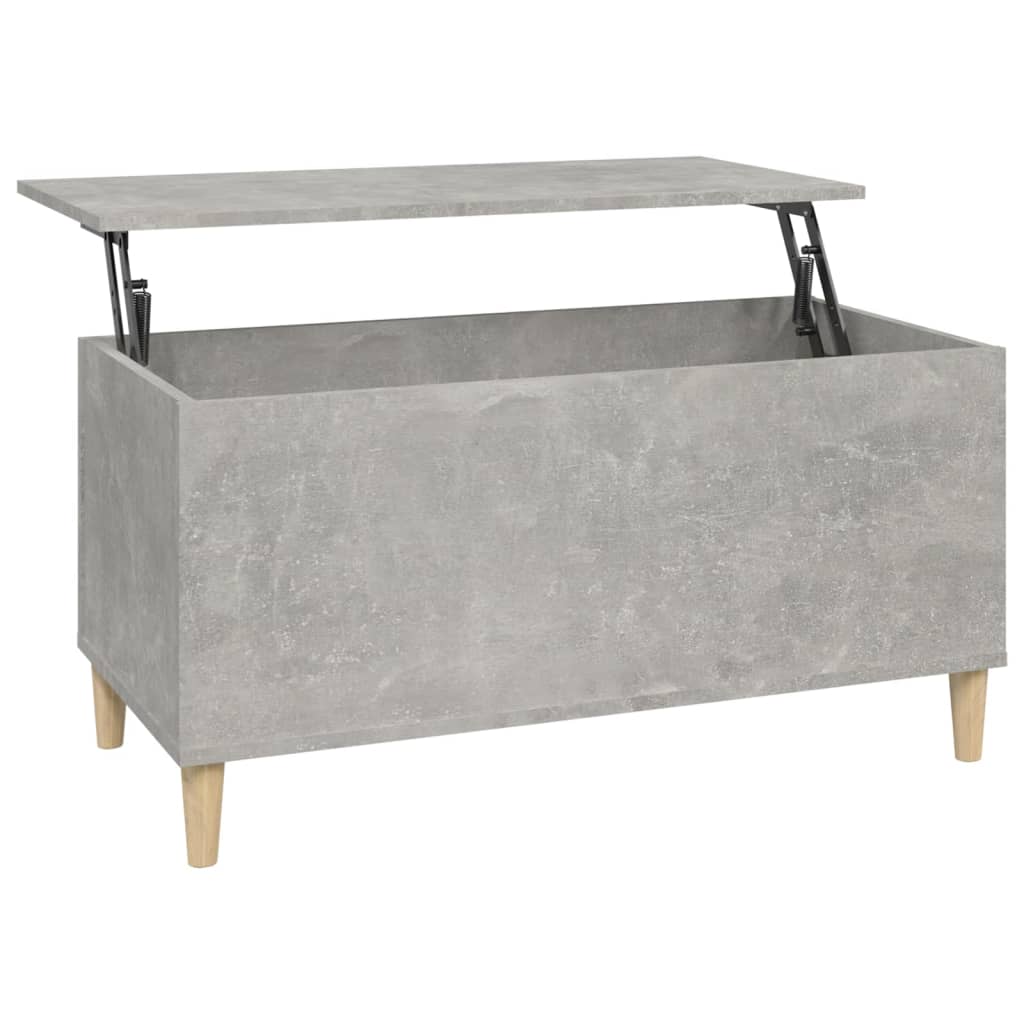 vidaXL Table basse Gris béton 90x44,5x45 cm Bois d'ingénierie