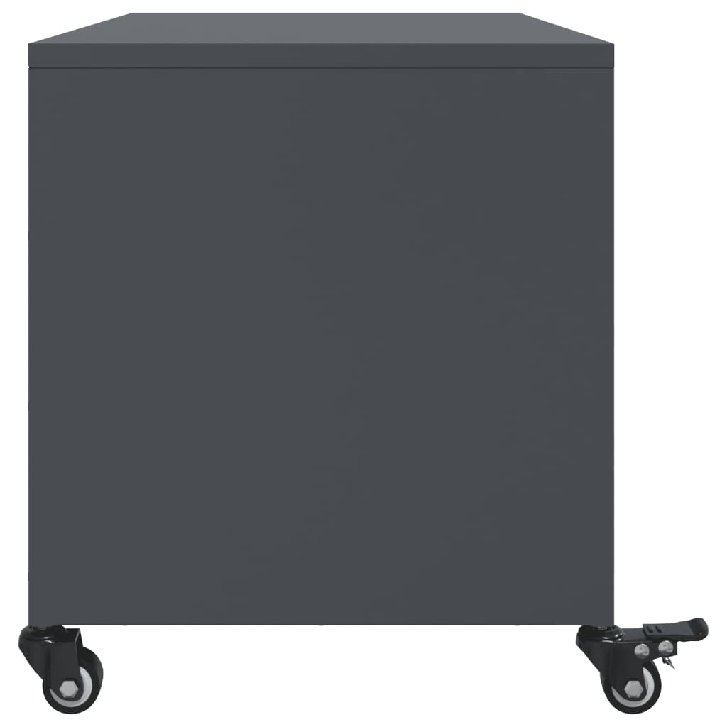 vidaXL Meuble TV anthracite 68x39x43,5 cm acier