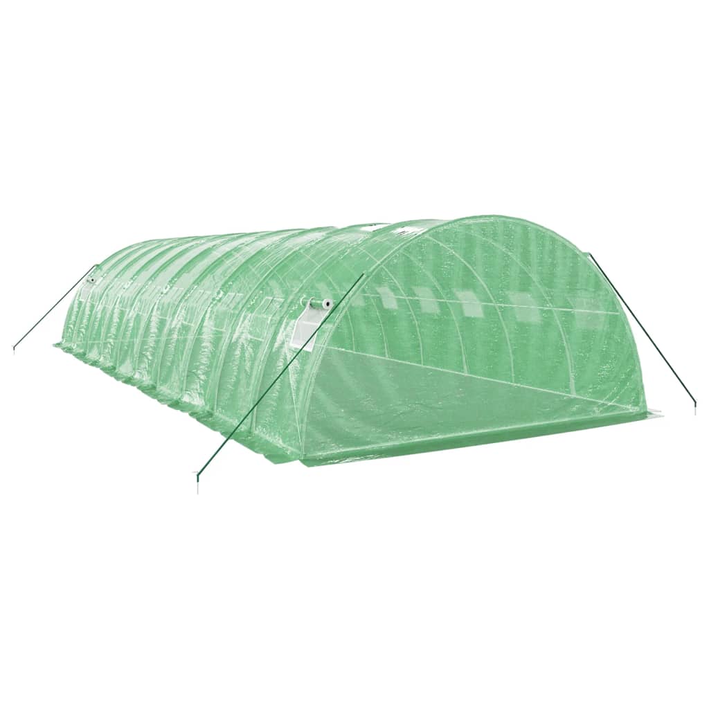 vidaXL Serre avec cadre en acier vert 40 m² 10x4x2 m