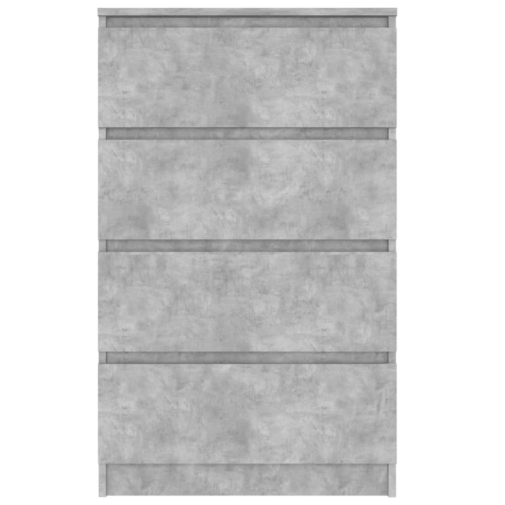 vidaXL Buffet Gris béton 60x35x98,5 cm Bois d'ingénierie